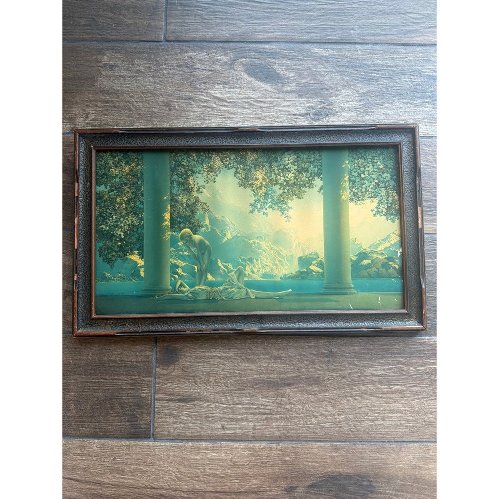 Vintage 1920s Maxfield Parrish Daybreak Framed Print